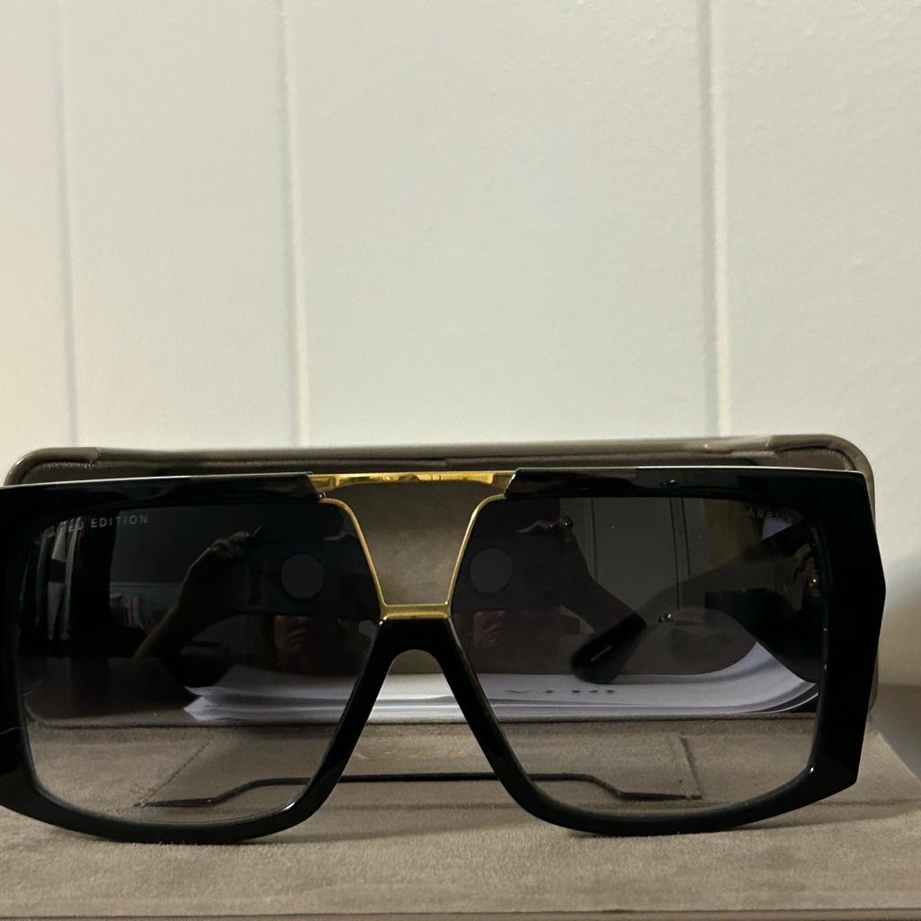 Dita Black And Gold Designer Sunglasses